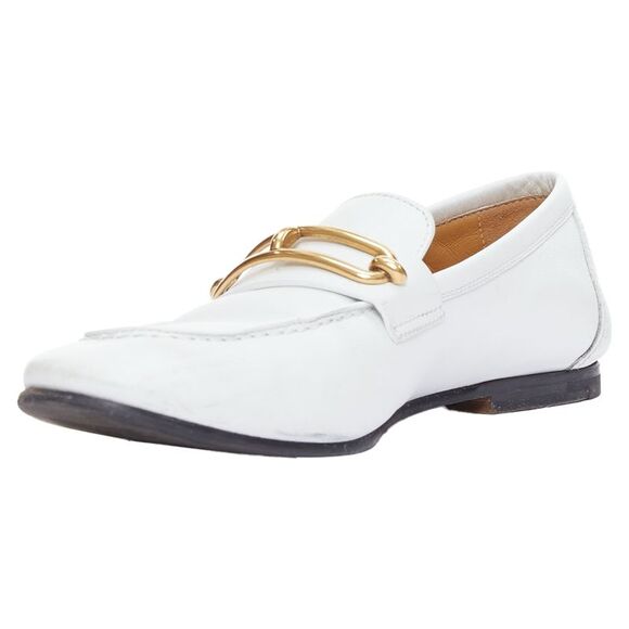 Hermes Colette Goat Leather Plated Roulis Buckle Loafers - Picture 4 of 6